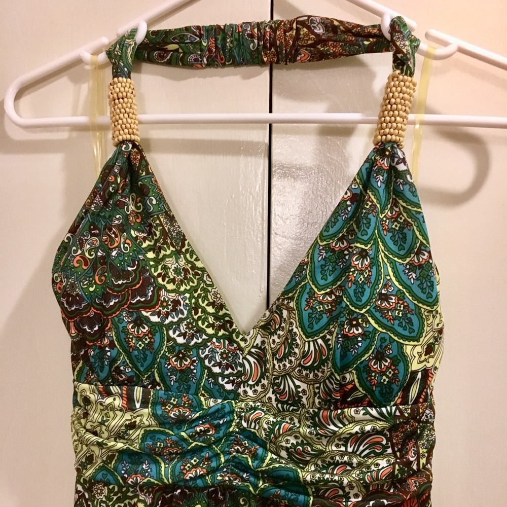 Claudia Richard Paisley Halter Dress